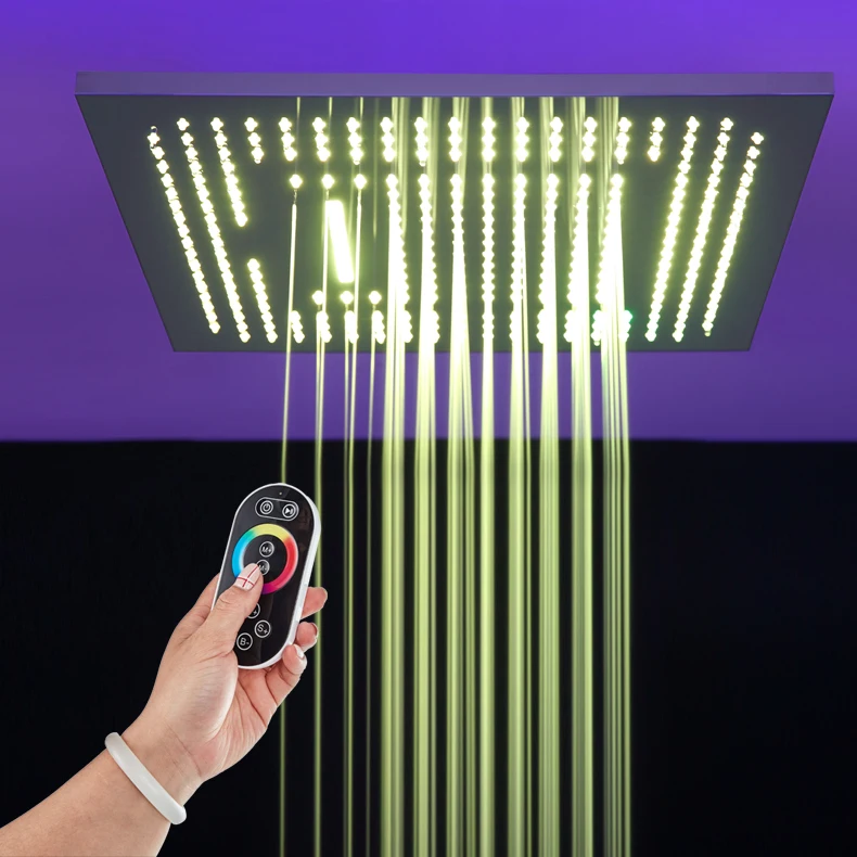 new style bathroom led shower head, stainless steel rainfall over head big shower, 20inch india ceiling shower