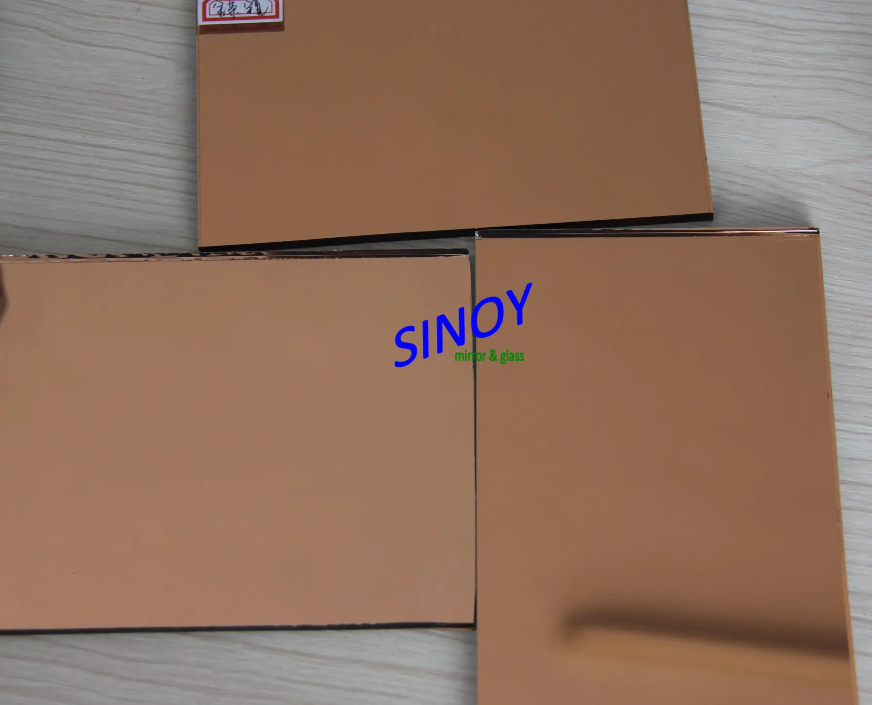 4mm 5mm 6mm Thick Silver Coated Euro Bronze Gold Tinted Mirror Glass for Sliding Door