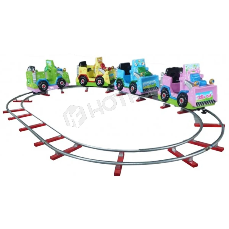 Small Electric Train Amusement Park Ride Mini Track Train Children fair Rides kids train for sale