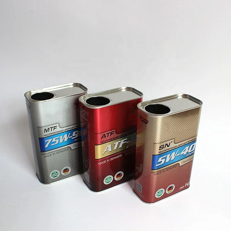 Customized Printing 1L Metal Tin Can with Spout Cap for Engine Oil China Factory