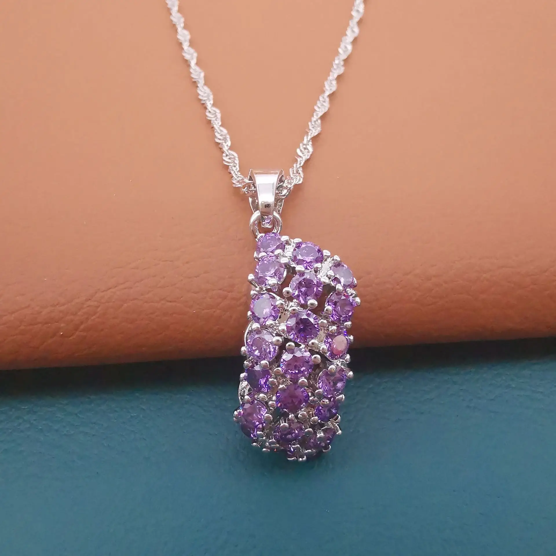 18K gold zirconia jewelry dubai wholesale jewelry set price discount gold necklace fashion jewelry sets