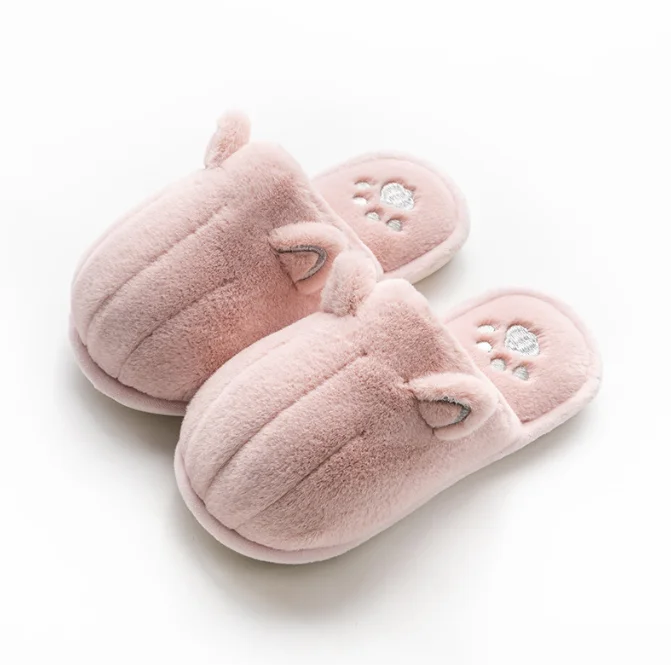 Cloth art plush cotton slippers lovely female winter non-slip lovers home warm home indoor cotton-padded shoes