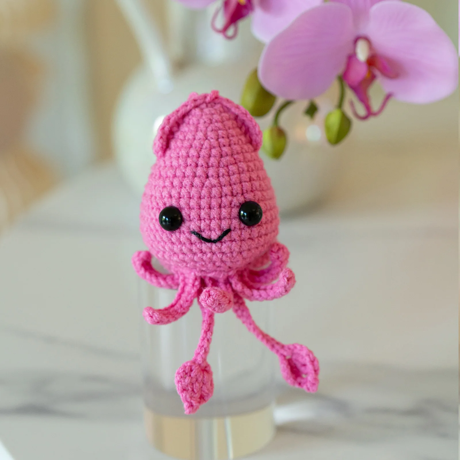 Two Cute squid doll diy hand knitting animal crochet material package crochet hook yarn kit set for beginners