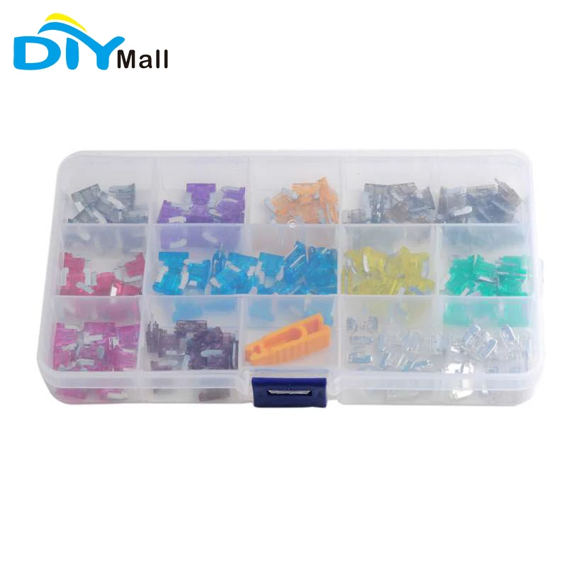 140 шт. низкий профиль мини-лезвие предохранителя ассортимент 2A 3A 5A 7.5A 10A 15A 20A 25A 30A 35A 40A Мини Лезвие предохранителей для автомобиля грузовика