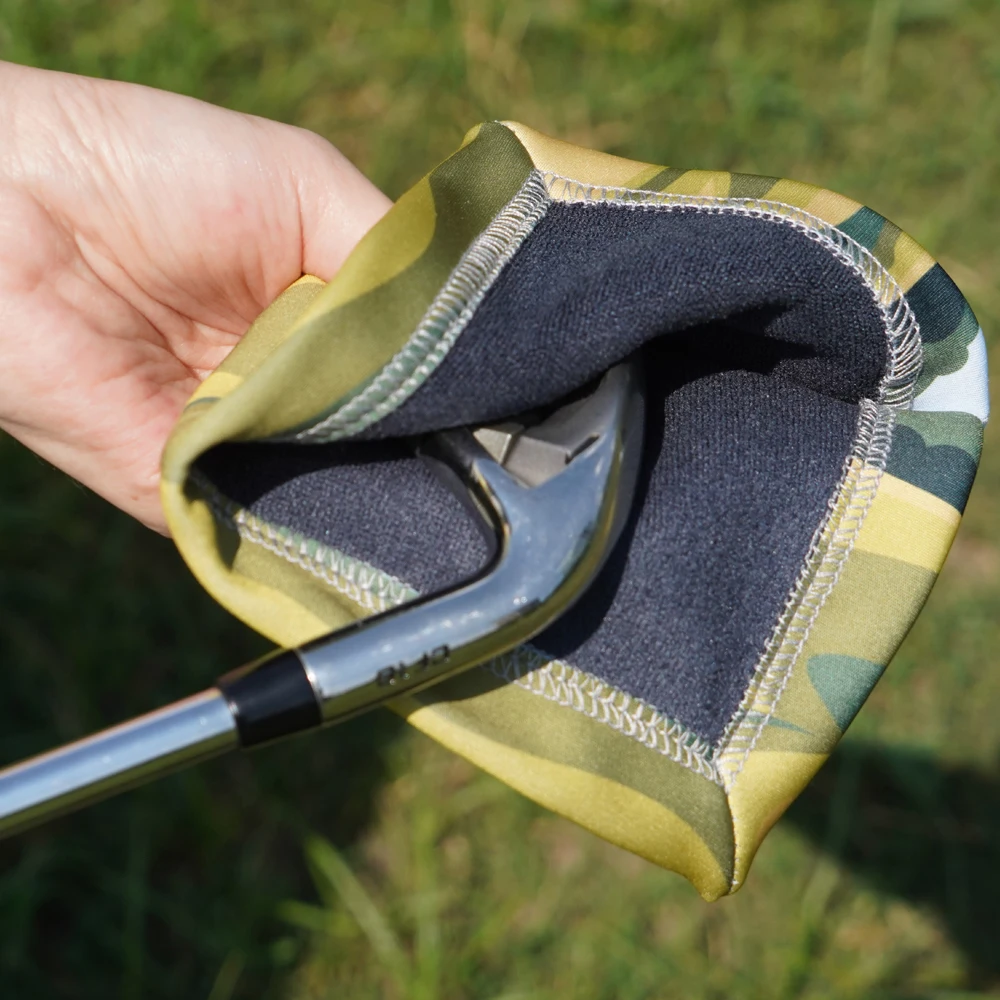 Custom Small Microfiber Golf Towel With Clip Hanging On Bag