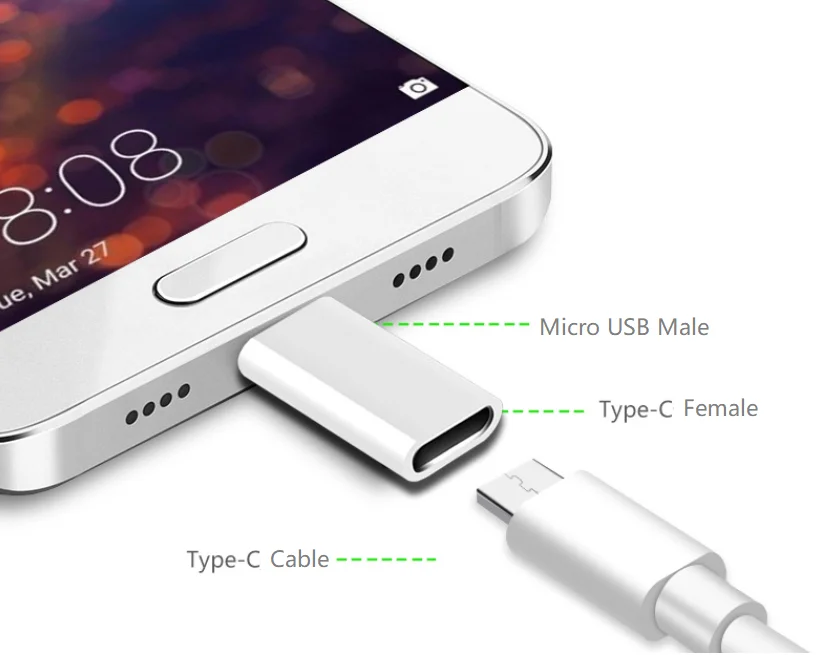 USB 3,1 типа C для V8 Micro USB для адаптера переменного тока USB-C конвертер кабель для Android