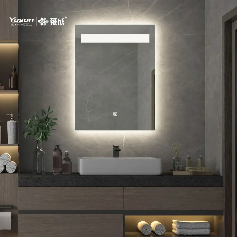 YUSON YS57095 Anti-fog Function 5mm Double Screen Touch round design led mirror bathroom
