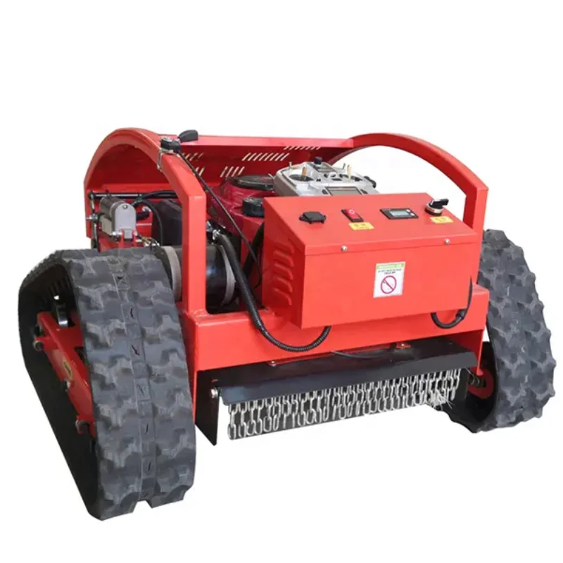 Gasoline Type Cordless Rubber Agricultural Machinery Farm Crawler Rotary Tractor Tiller robot lawn mower