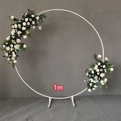 High Quality Metal Circle Flower Balloon Arch Stand  Wrought iron Round Backdrop Stand for Wedding birthday deco stand