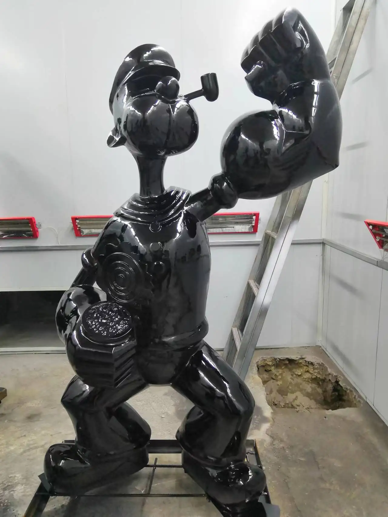 Современный домашний декор металлическая статуя попью в натуральную величину из нержавеющей стали