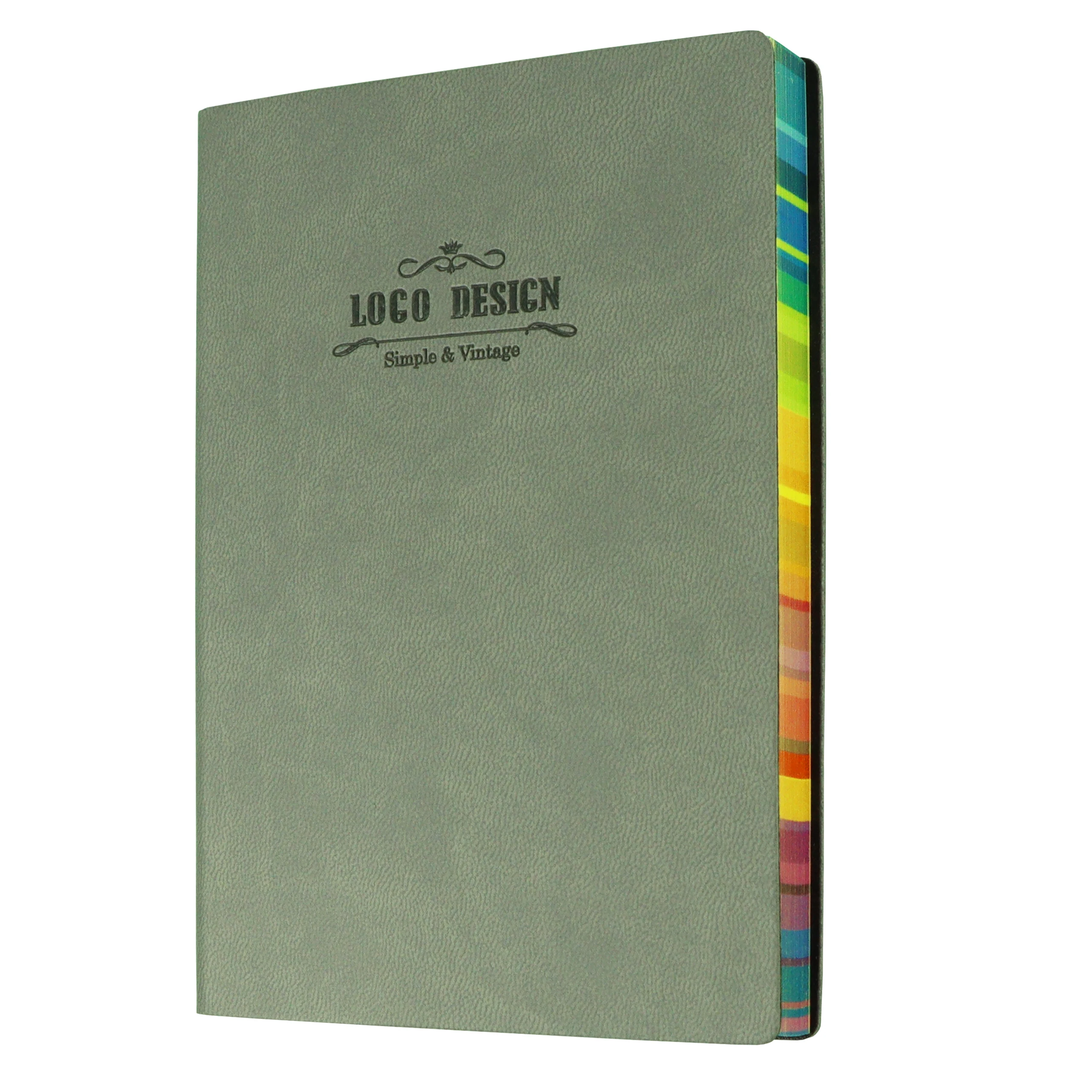 2021 A5 блокнот из искусственной кожи на заказ школьный стационарный в твердой обложке