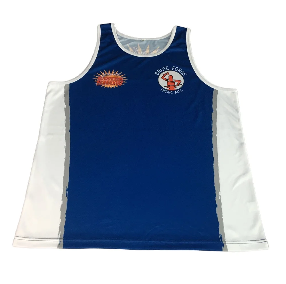 wholesale digital printed training singlets supplier from China No MOQ custom made singlets