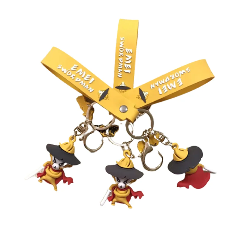 3D PVC cute cartoon monkey animal key ring key chain silicone gift bag pendant Cape doll key chain