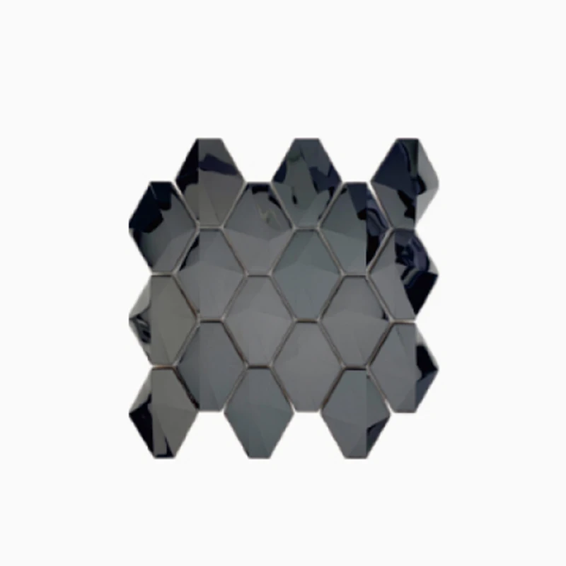 Luxury Hexagon Shape Tiles Glass Blue Swimming Pool Mosaic Glass Tile