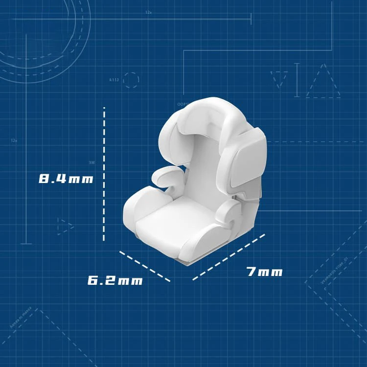 1/64 Child Seat Safety Seat Chair Garage Scene Modification Unpainted Repair Tools White Model