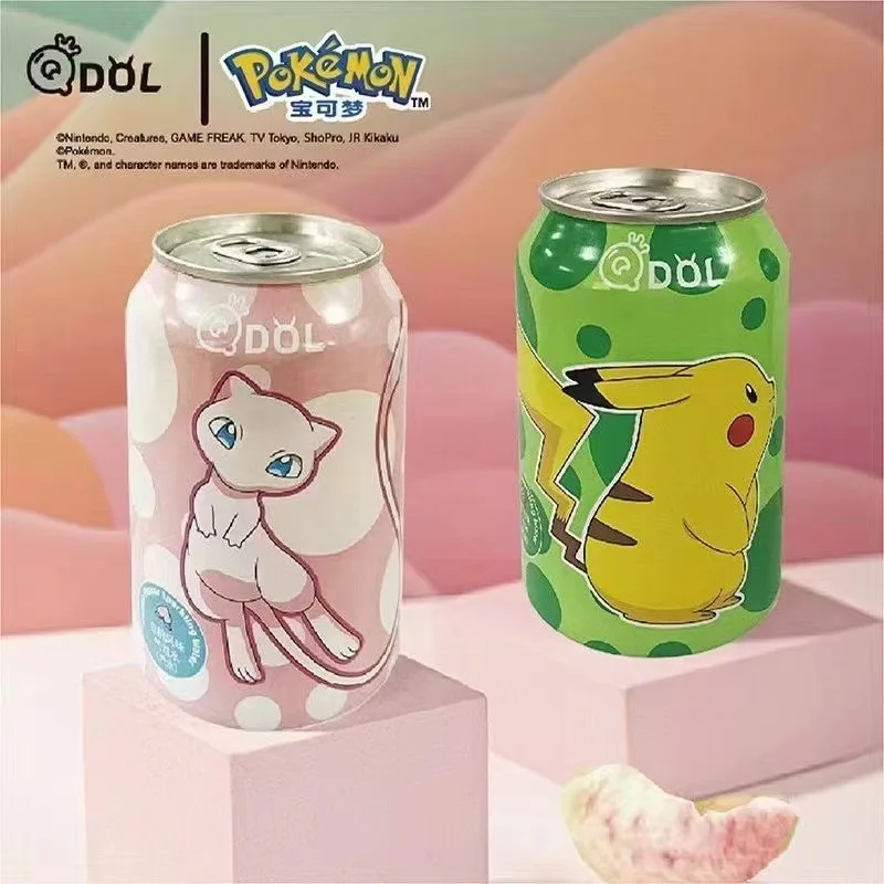 wholesale oft drink White Peach Flavor Pikachu sparkling water 330ml *24 cans drinks Carbonated drinks