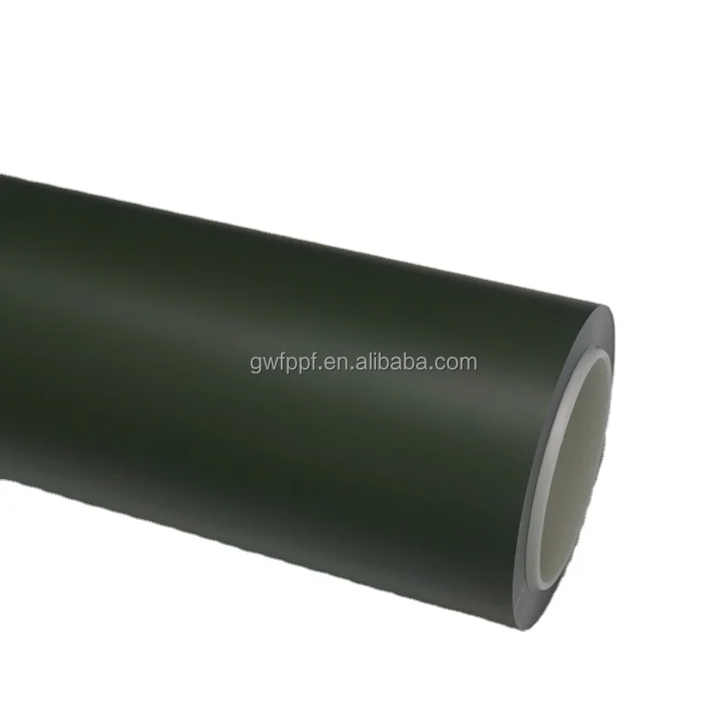 TPU Satin Army Green PPF Paint Protection Anti-scratch Film Manufacturing Color PPF Film TPU Car Wrap Color TPU PPF Wrap