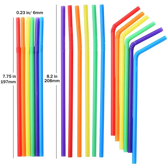 pailles plastique milkshake straw pp telescopic plastic straw bendable eco friendly flexible juice straws