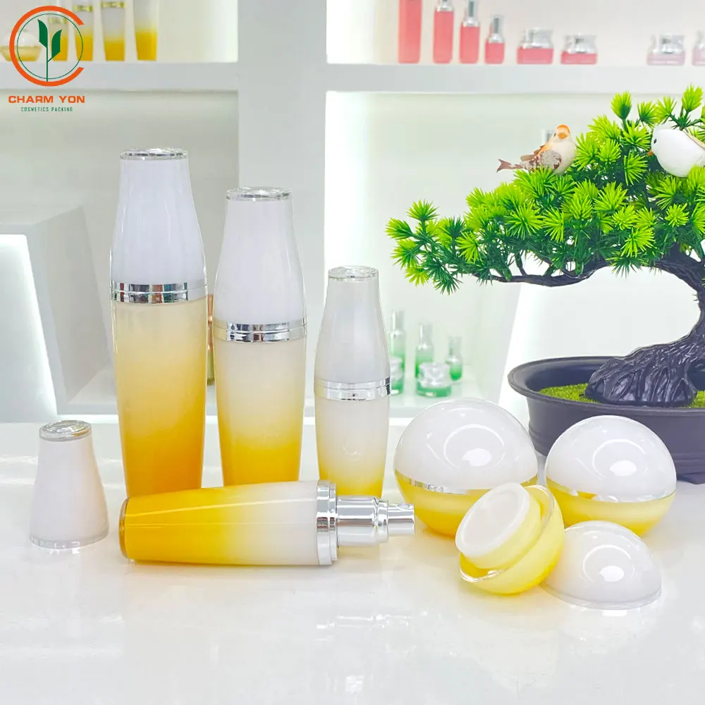 Customizable factory direct delivery 15g 30g 50g ball shape acrylic bottle makeup eye BB cream jar for personal skin care