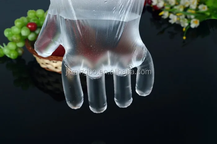 HDPE Poly Civilian Clear Food Grade&CE Certified Transparent Kitchen Food Disposable Gloves