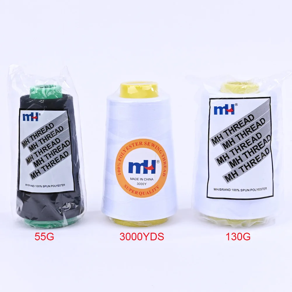 40/2 55G 130G 3000yds 100% Spun Polyester Sewing Thread Dyed Garment Sewing Thread for Sewing Machines since 1999