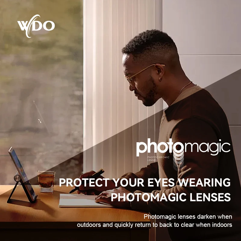 Photomagic High Quality 1.56 HMC Danyang Cheap Price Optical Lens HMC 1.56 Invisible Blue Block Lens Photochromic Lenses