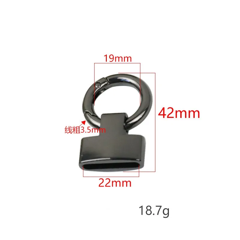Fashion new design custom logo key chain ring hook spring ring car key chain link carabiner for leather key chain