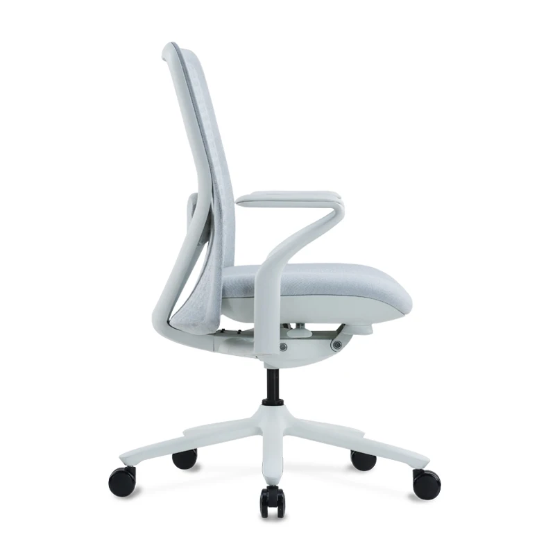 Modern Design Mid Back 3D Fabric Staff Swivel Chair With Lumbar Support
