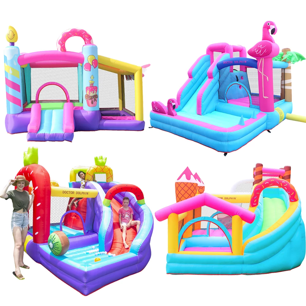 Doctor Dolphin new design kids water slide bouncy castles commercial bounce house bouncing castles inflatable Jumping castle