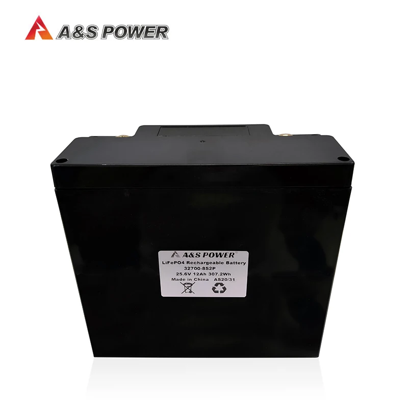 Long cycle life 32700 LFP cell Rechargeable 25.6v 10Ah/12Ah  lithium battery 24v LiFePo4 battery pack