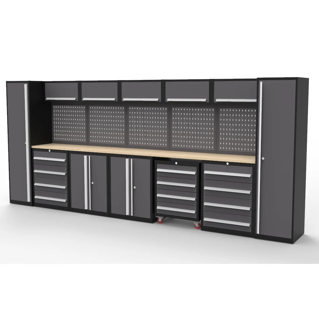 JZD factory heavy duty steel cabinets modular tool box metal tool cabinet with tools storage garage work bench