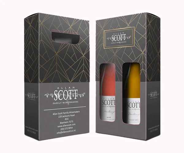 Customized CMYK Printing Wine Carrier Corrugated Box Cardboard Paper Boxes for Wine Carrier Corrugated Packaging Boxes Solution