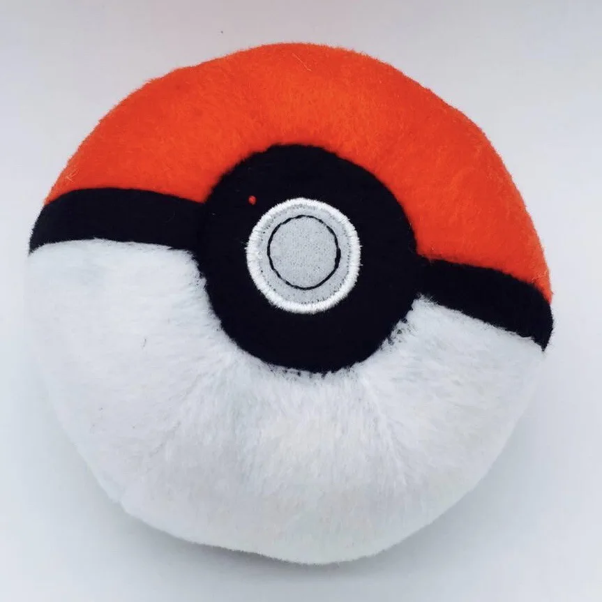 2023 Wholesale anime pokemoned plush master ball 5inch pp cotton stuffed plush pokeball for decoration