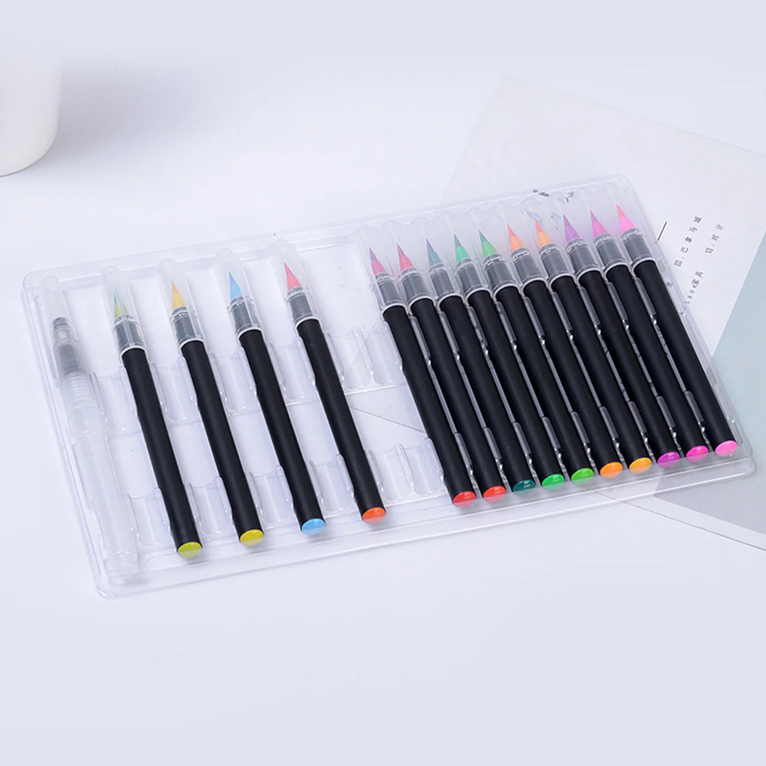 Manufacturer Direct Custom Cheapest Real Nylon Soft Brush Tip Watercolor Brush Pen Non Toxic Colors Water Color Brush Pen
