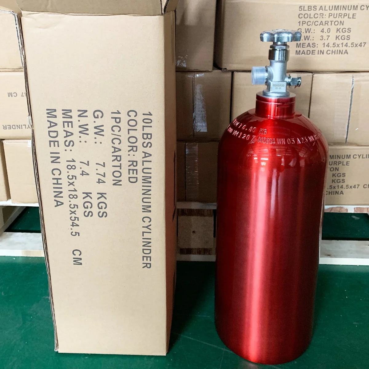 Colorful 5LB 10LB 15LB 20LB NOS CO2 Gas Cylinder with CGA660 Valve