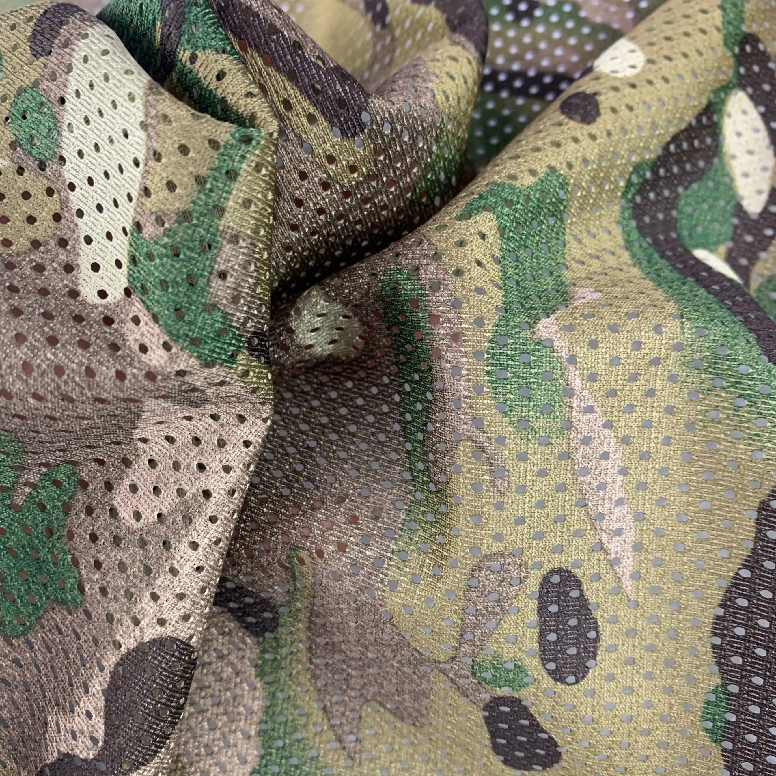 Camouflage mesh Knitting fabric  quick dry mesh fabric polyester sporting clothes mesh fabric
