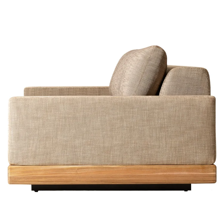 Factory Price Teak Furniture Balcony Patio Garden Sets Outdoor Sofas Furniture Solid Wooden 2 Seats 3 Seats Outdoor Sofa