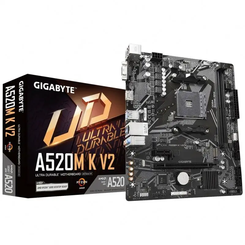 Hot Sale GIGABYTE A520M K DDR4 A520 Motherboard Gaming  AMD AM4 SOCKET DDR4 Ram Computer motherboard A520