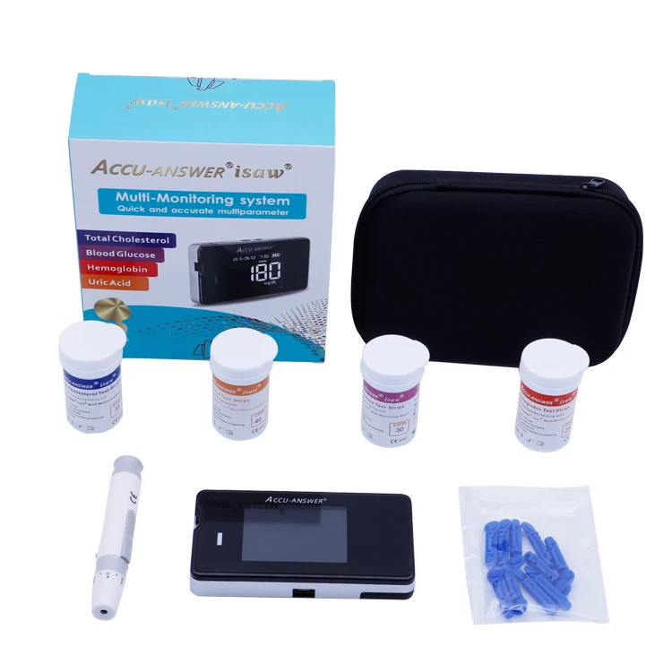 ACCU-ANSWER cholesterol home test cheap hemoglobin meter blood glucose meter and test strips