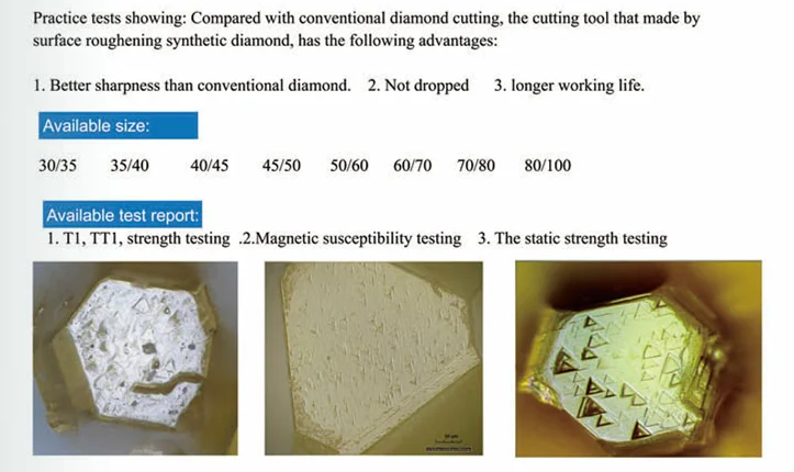 Powder of diamond dust synthetic diamond grit
