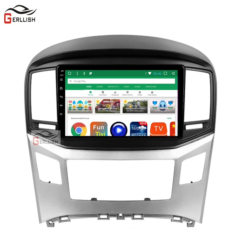 Gerllish Android автомобильный мультимедийный dvd-плеер для Hyundai H1 Grand Starex 2016 2017 2018 2019 gps-навигация Радио стерео