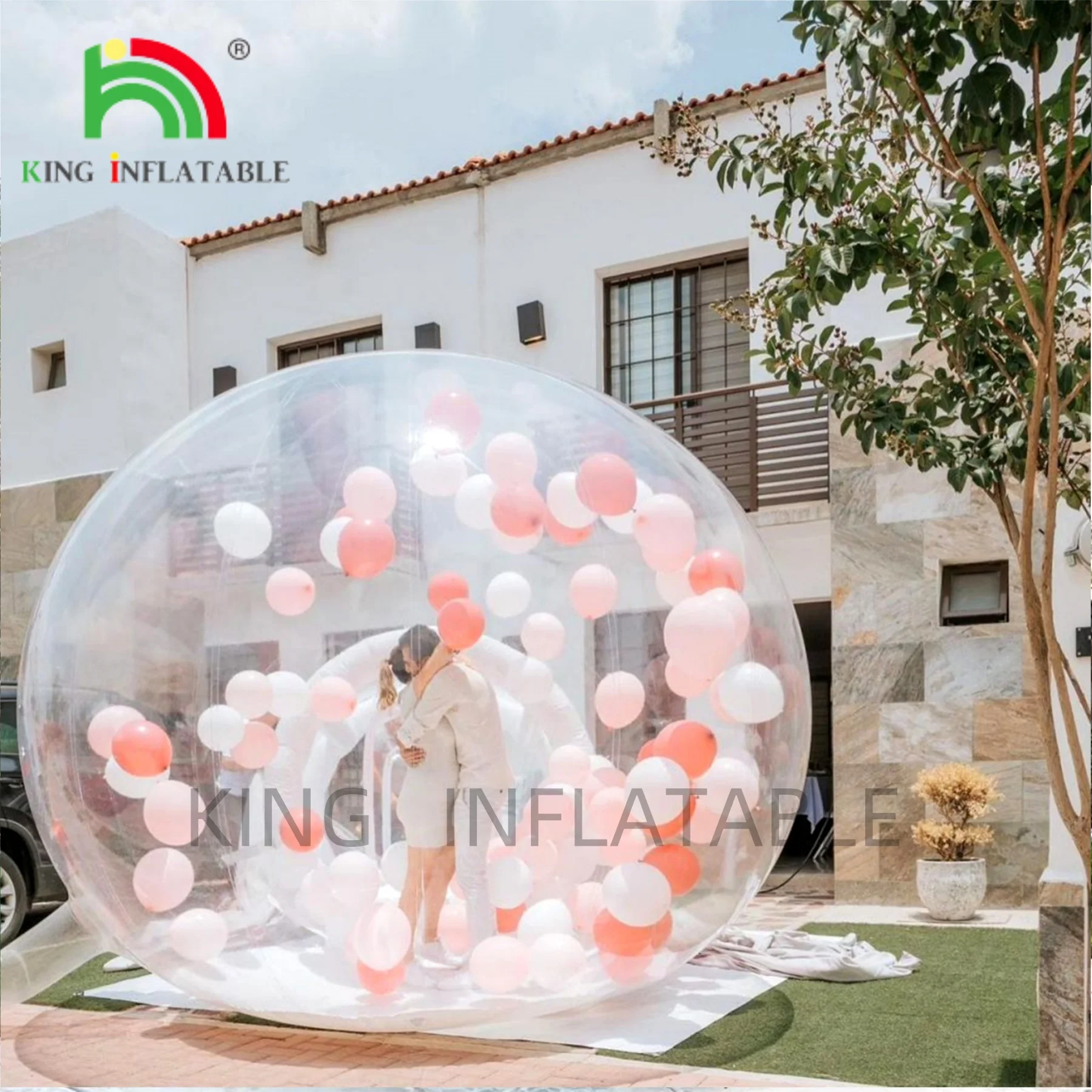 Hot sell Outdoor Transparent Inflatable Crystal Dome Bubble Tent Heated Inflatable Bubble House Tent