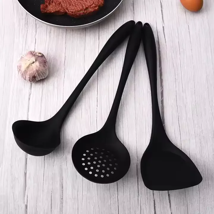 3pcs Heat Resistant Nylon Non-Stick Silicone Kitchen Utensils Set Cooking Tool Accessories