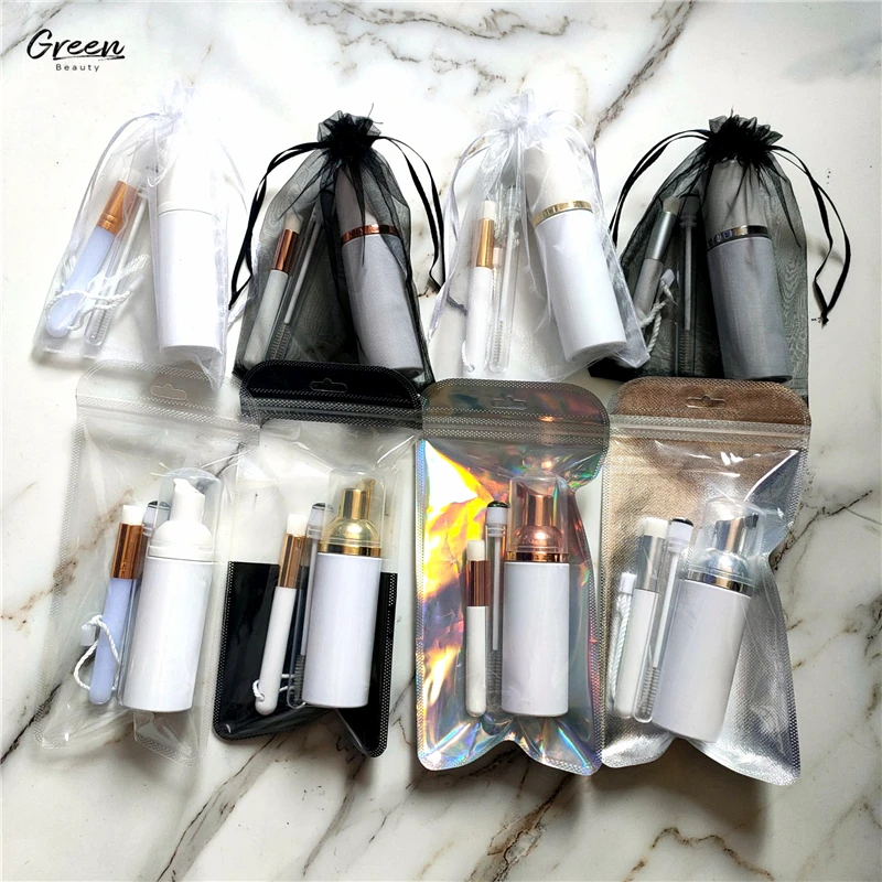 
Personalized logo clear liquid daily eyelash cleaning shampoo hypoallergenic formula no irritation eyelash shampoo cleanser 