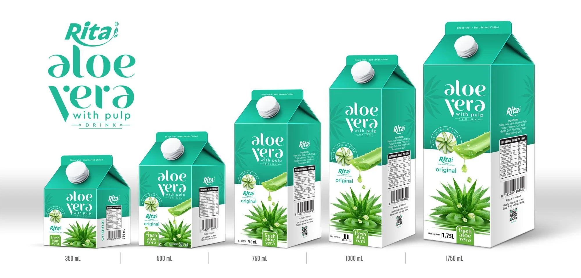 Вьетнамские производственные компании, Лидер продаж, полезный напиток, гель алоэ вера для питья, 350 мл, асептический пакетик, натуральный сок алоэ вера