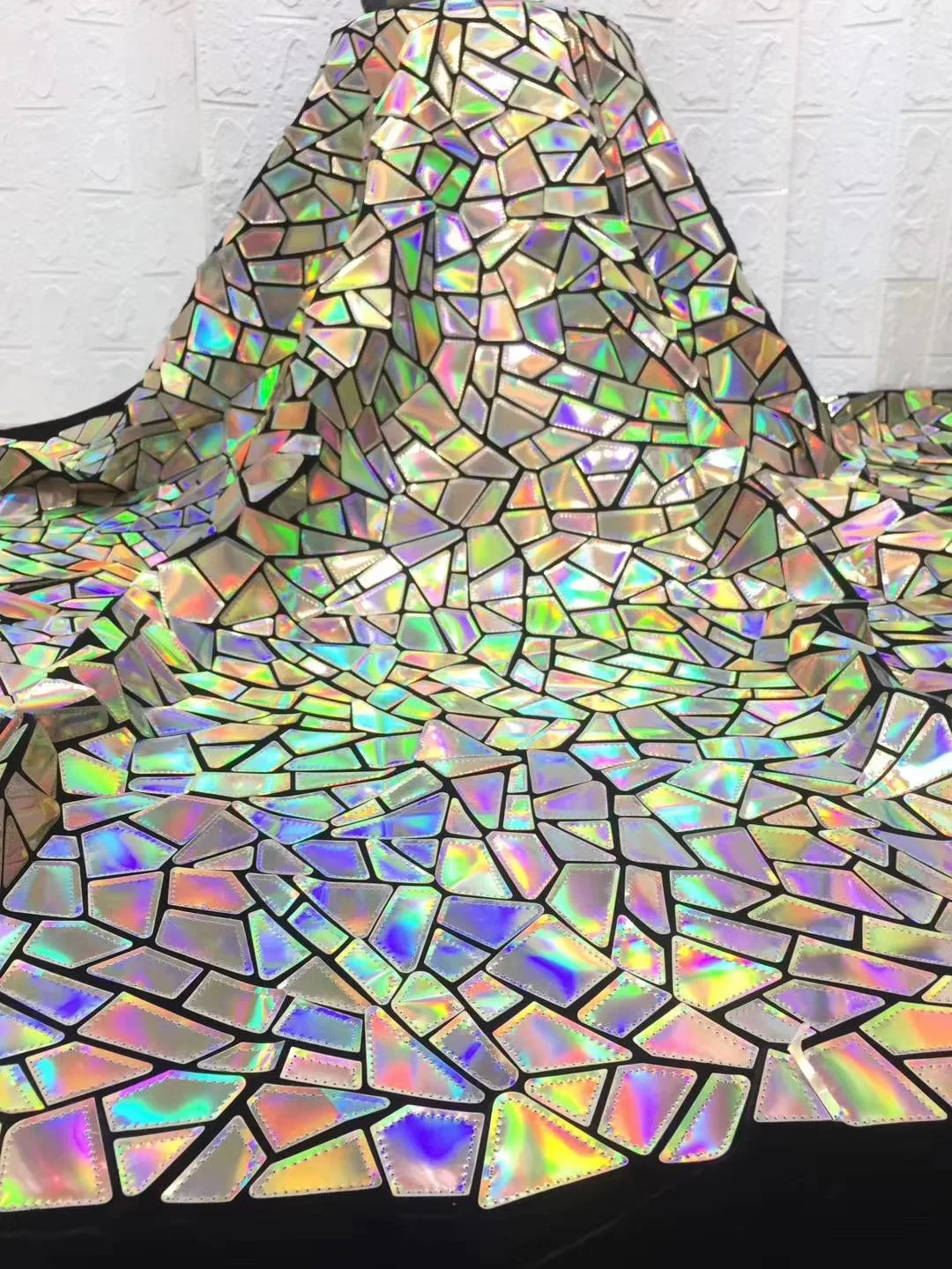 Jacquard Organza Sequins Mesh Tulle Embroidery Lace Fabric for Dress