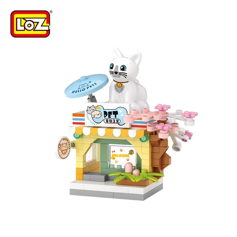 LOZ China-Chic Assembled and Inserted Building Block Toy Shop Fruit Pet store Series Toy Gift