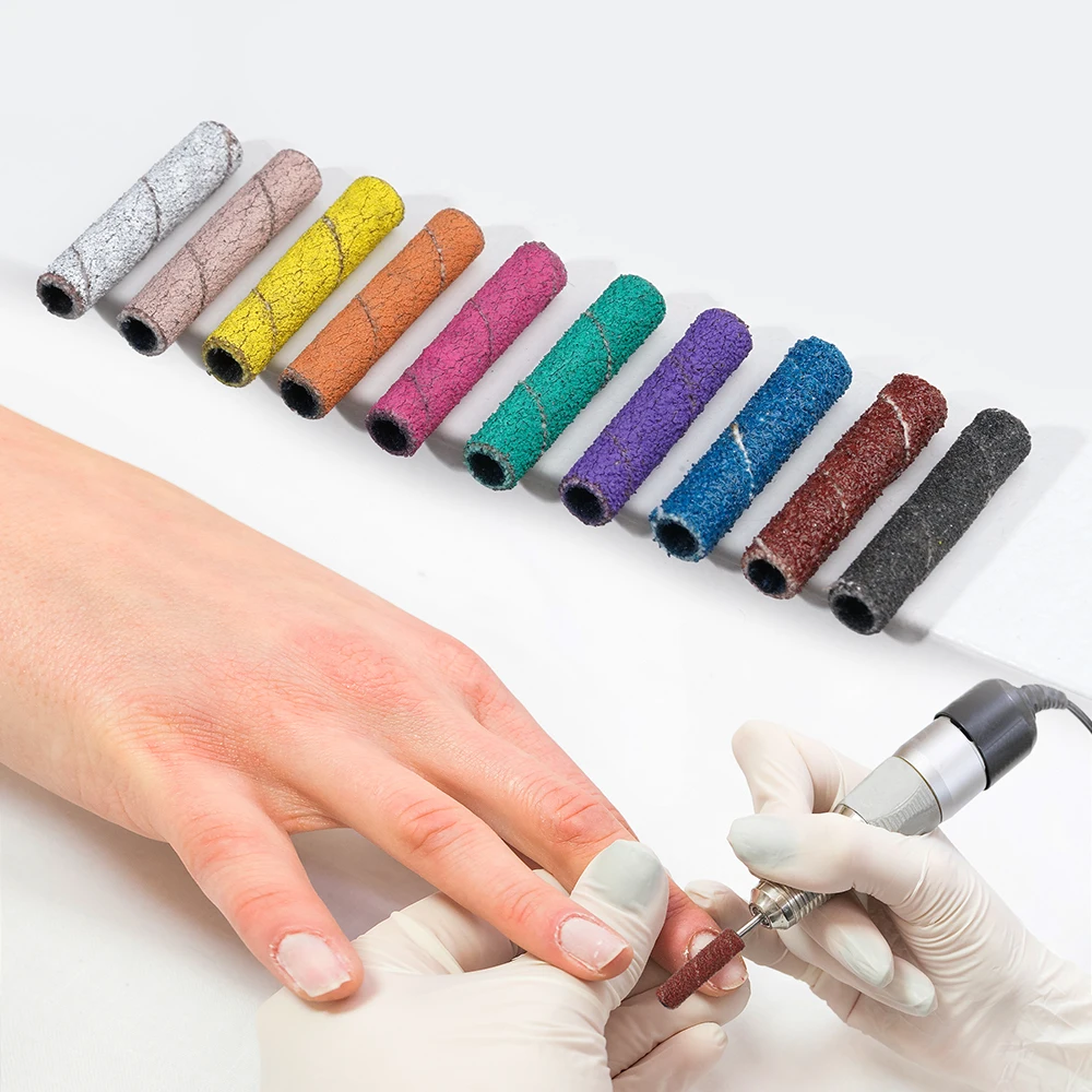Super Long Mini Sanding Band 50pcs/box 3.1mm Grind Ring Natural Nail Polishing Manicure Tools Sanding Bands For Nail Drill Bits