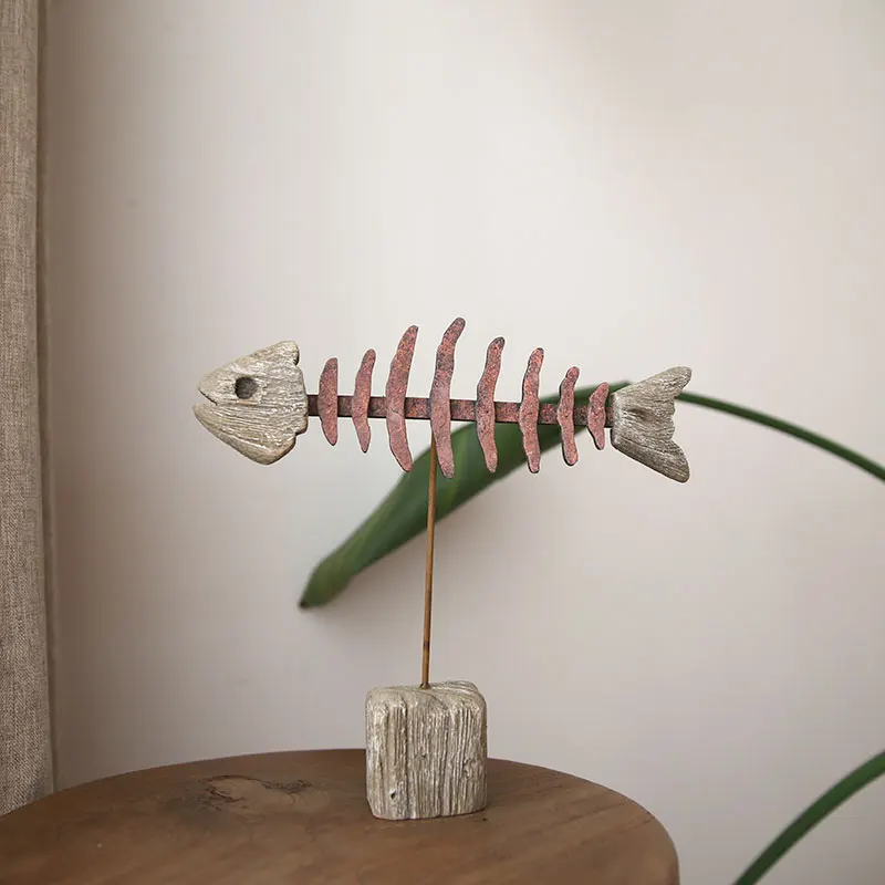 
YBOX wood fish bone for home decor small wooden crafts customized high quality 