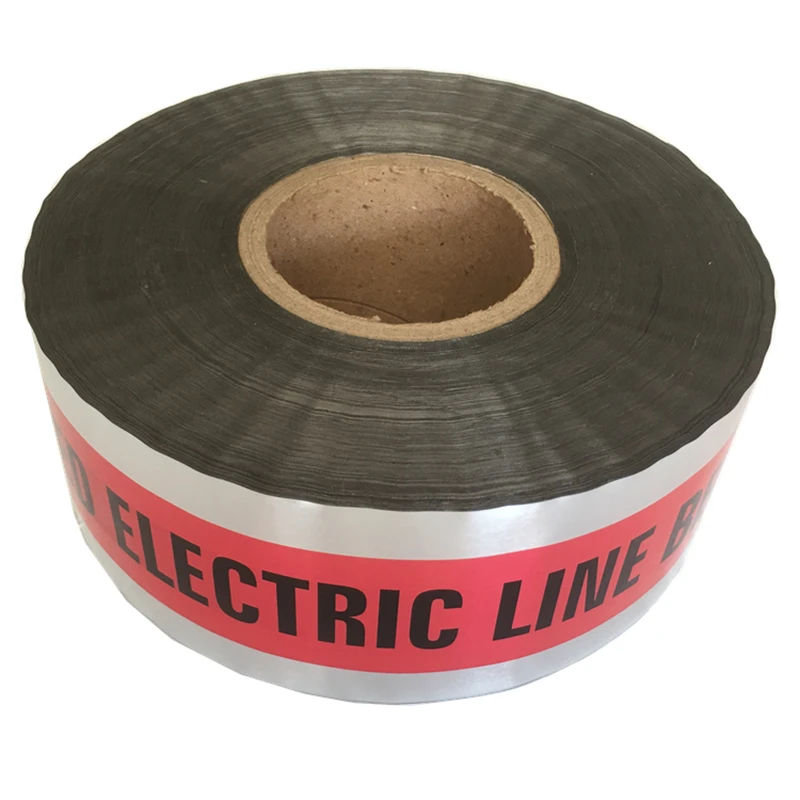 underground detectable warning tape Aluminium Foil Electric Cable Caution Tape